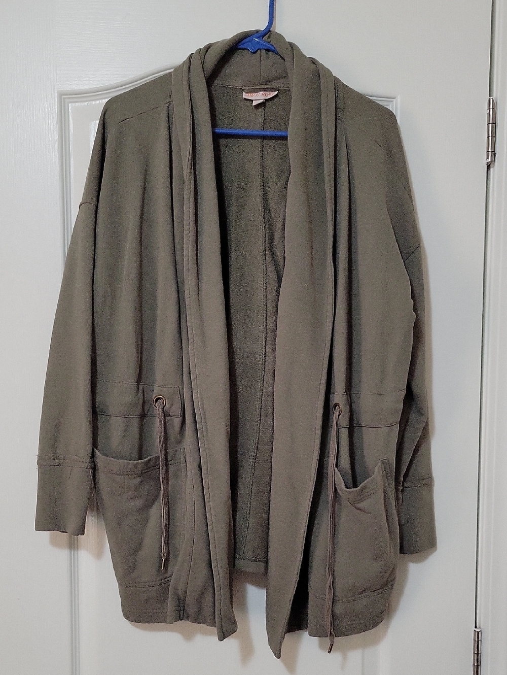 Knox Rose Olive Green Open-Front Utility Jacket